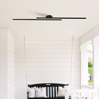 Nowoczesna Lampa Sufitowa LED w Podłużnym Stylu | Minimalistyczny Plafon do Salonu