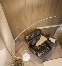 Lampa Stojąca LED w Formie Łuku do Salonu | Nowoczesna Lampa Podłogowa