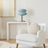 Lampa Stołowa Bauhaus ze Szklanym Kloszem | Minimalistyczna Lampka Nocna