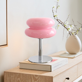 Lampa Stołowa Bauhaus ze Szklanym Kloszem | Minimalistyczna Lampka Nocna