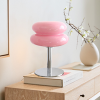 Lampa Stołowa Bauhaus ze Szklanym Kloszem | Minimalistyczna Lampka Nocna