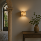 Kinkiet Ścienny Marmurowy Cube do Sypialni | Nowoczesne Oświetlenie LED