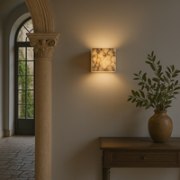 Kinkiet Ścienny Marmurowy Cube do Sypialni | Nowoczesne Oświetlenie LED