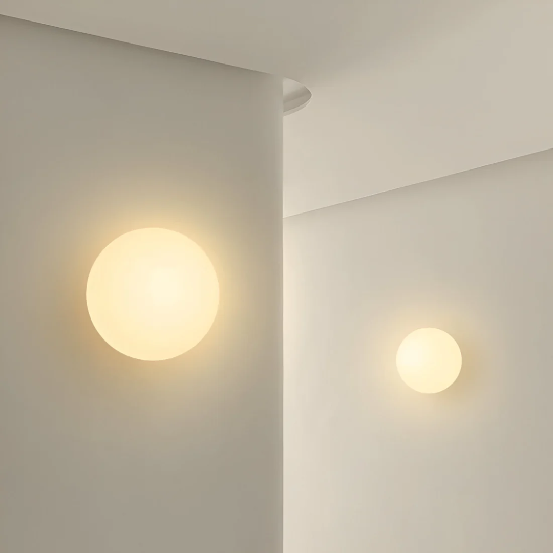 Kinkiet Szklany Nowoczesny | Minimalistyczna Lampa Ścienna LED do Sypialni lub Salonu