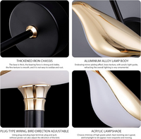 Kinkiet LED w Kształcie Ptak w Stylu Artystycznym | Designerska Lampa Ścienna