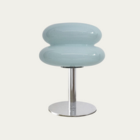 Lampa Stołowa Bauhaus ze Szklanym Kloszem | Minimalistyczna Lampka Nocna