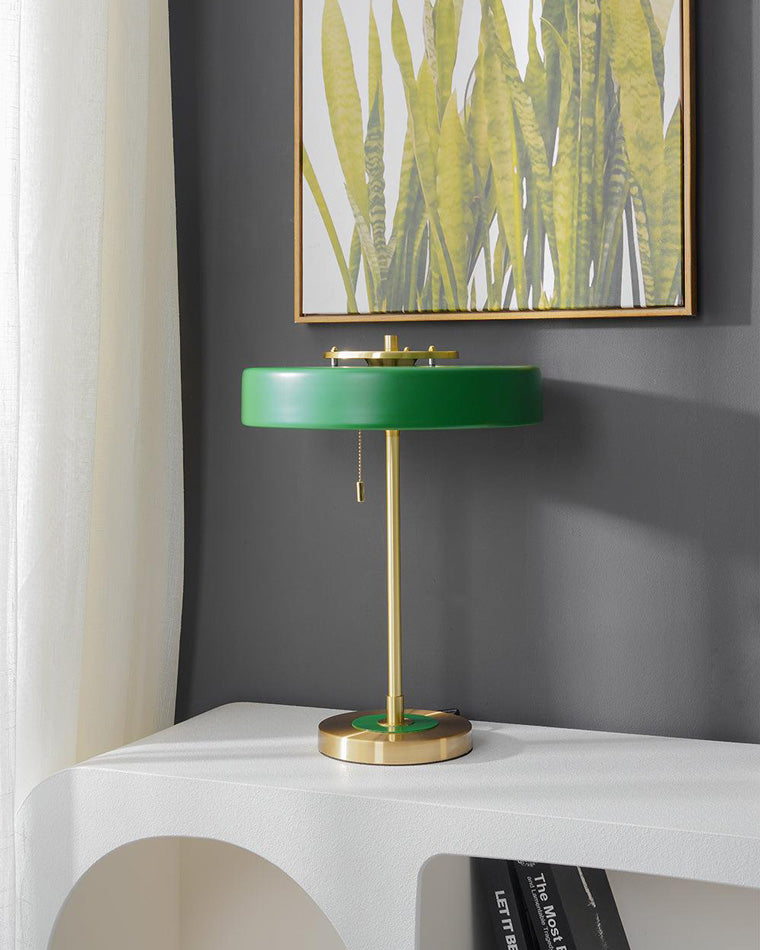 Lampa Stołowa LED w Stylu Vintage z Łańcuszkiem | Elegancka Lampka do Sypialni