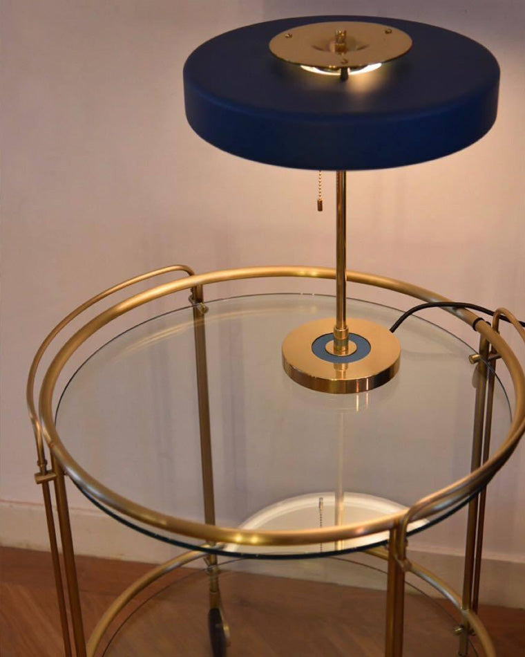 Lampa Stołowa LED w Stylu Vintage z Łańcuszkiem | Elegancka Lampka do Sypialni