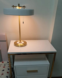 Lampa Stołowa LED w Stylu Vintage z Łańcuszkiem | Elegancka Lampka do Sypialni