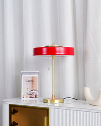 Lampa Stołowa LED w Stylu Vintage z Łańcuszkiem | Elegancka Lampka do Sypialni