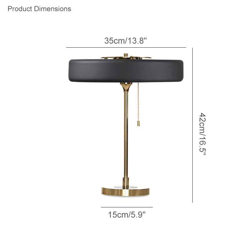 Lampa Stołowa LED w Stylu Vintage z Łańcuszkiem | Elegancka Lampka do Sypialni