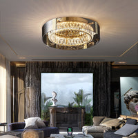 Nowoczesny Kryształowy Żyrandol LED z Pilotem | Elegancka Lampa Sufitowa