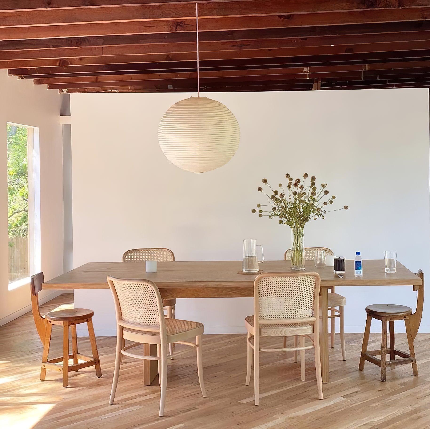 Japońska Lampa Wisząca z Papieru | Minimalistyczne Oświetlenie Sufitowe