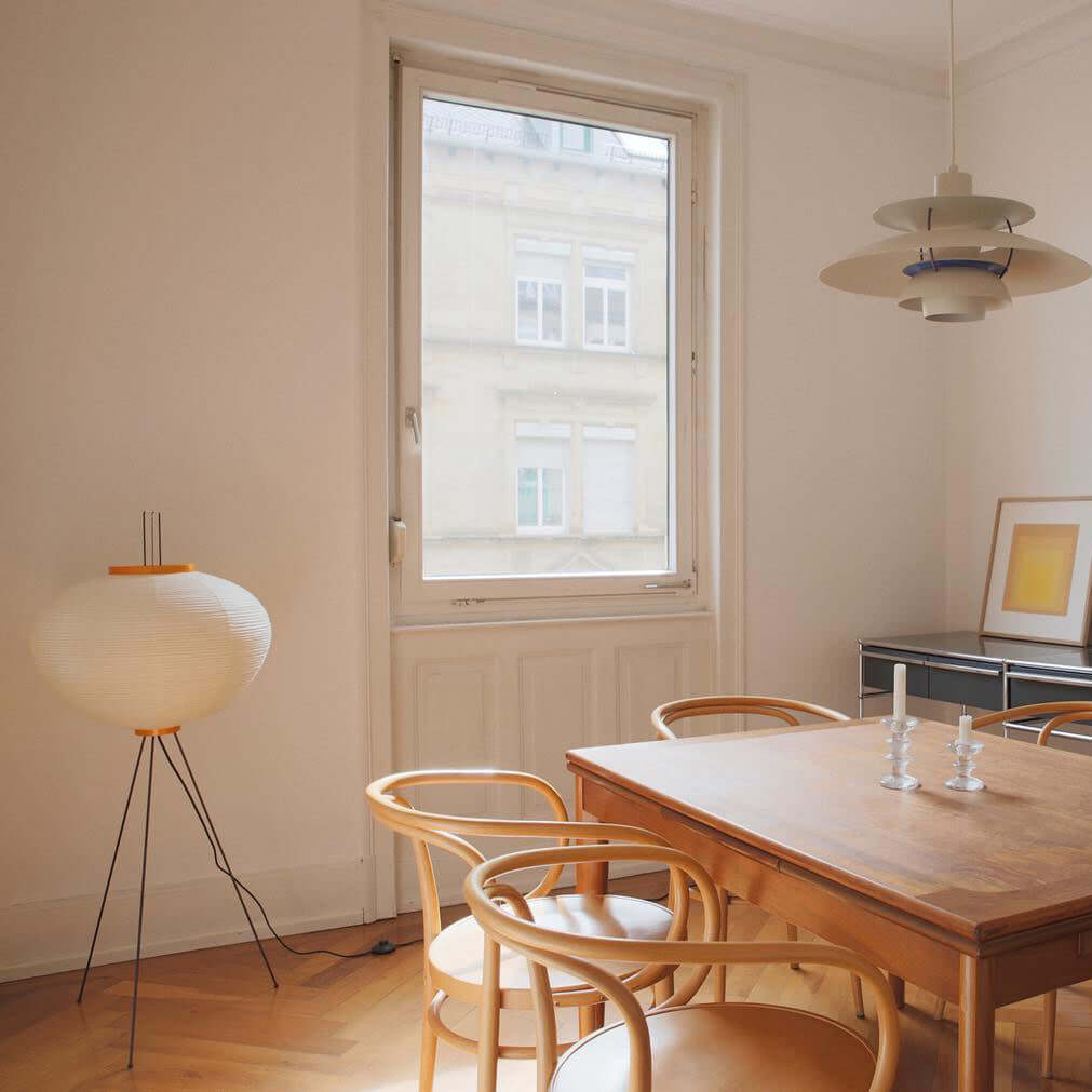 Lampa podłogowa w stylu japońskim | Nowoczesna lampa stojąca z papierowym abażurem