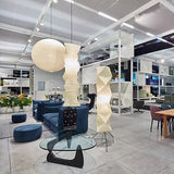 Lampa podłogowa w stylu japońskim | Nowoczesna lampa stojąca z papierowym abażurem