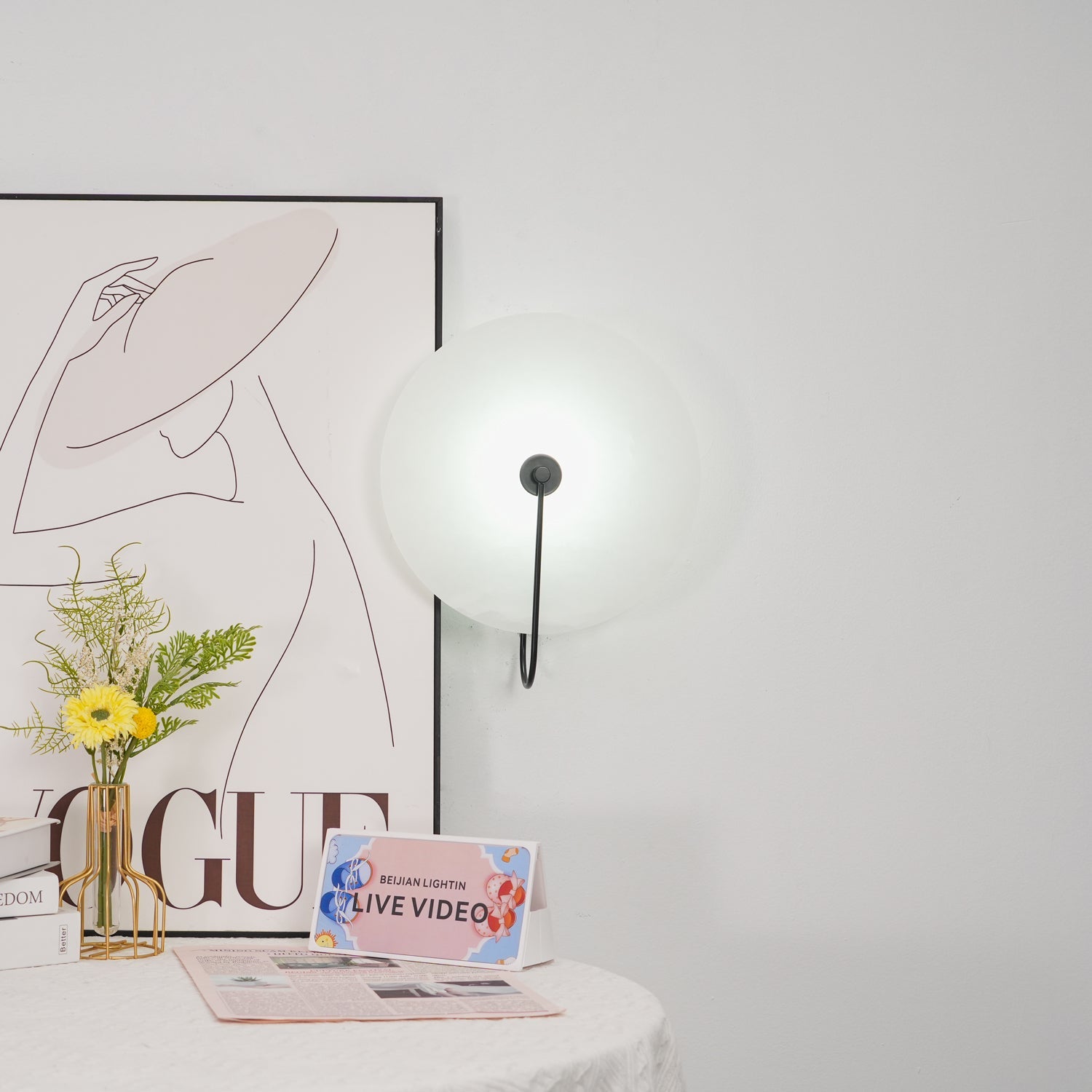 Kinkiet Ścienny z Alabastru LED | Nowoczesna Lampa Ścienna