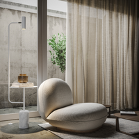 Lampa Stojąca LED z Blatem Stolika do Salonu | Nowoczesna Lampa Podłogowa