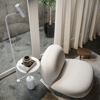 Lampa Stojąca LED z Blatem Stolika do Salonu | Nowoczesna Lampa Podłogowa