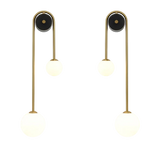 Nowoczesny Kinkiet Mosiężny | Zakrzywiona Lampa LED do Sypialni i Salonu