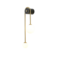 Nowoczesny Kinkiet Mosiężny | Zakrzywiona Lampa LED do Sypialni i Salonu