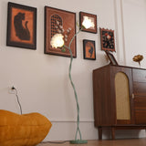 Lampa Podłogowa z Kwiatowym Motywem | Eleganckie Oświetlenie do Salonu