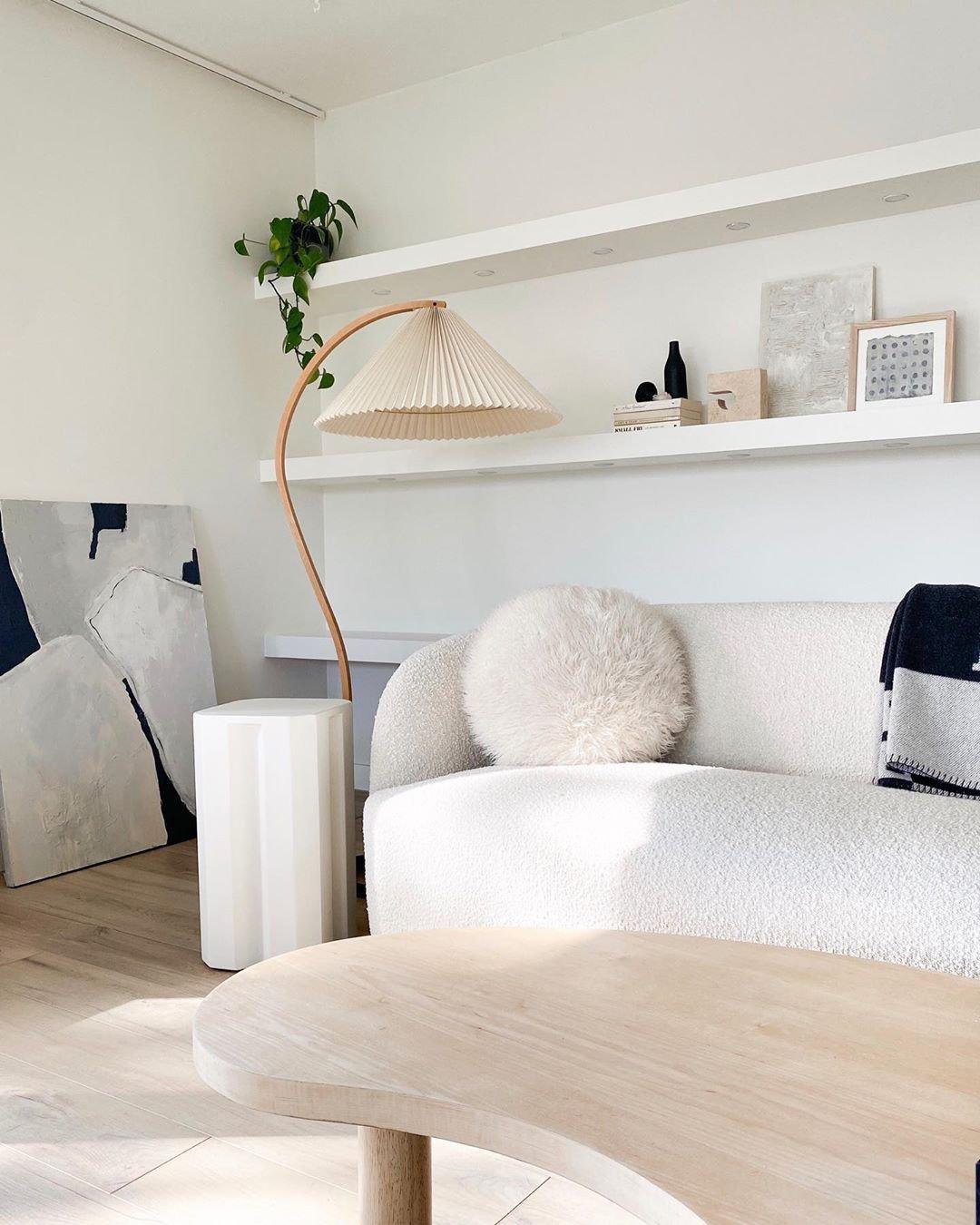 Lampa podłogowa w stylu skandynawskim | Nowoczesna lampa stojąca do salonu