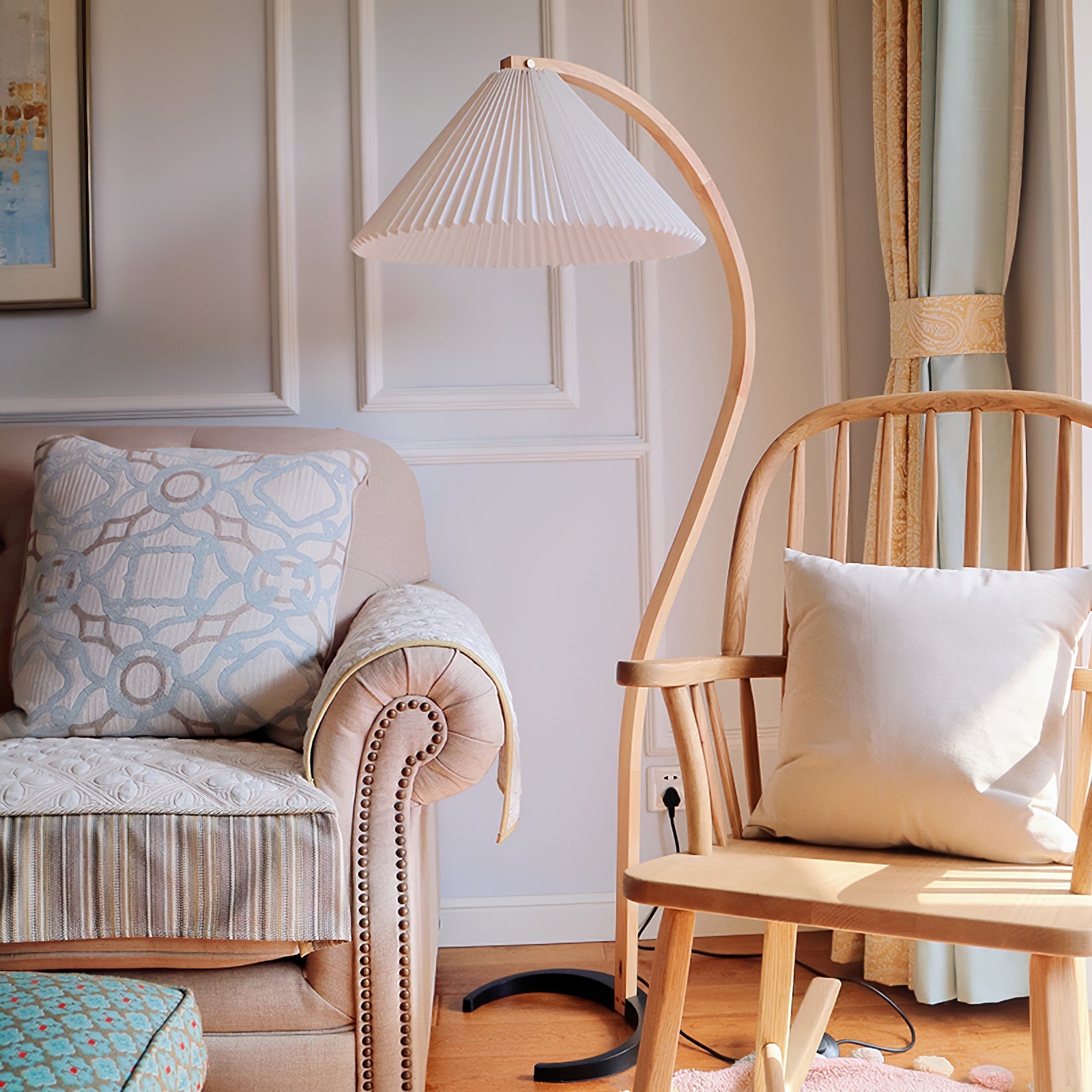 Lampa podłogowa w stylu skandynawskim | Nowoczesna lampa stojąca do salonu