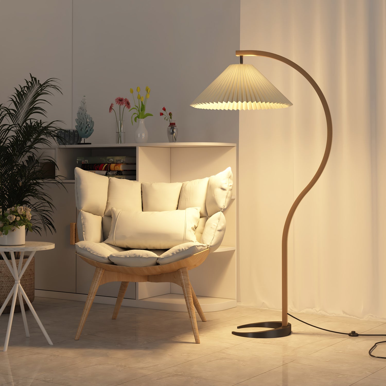 Lampa podłogowa w stylu skandynawskim | Nowoczesna lampa stojąca do salonu