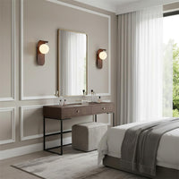 Nowoczesny Kinkiet Ścienny z Efektem Drewna | Designerska Lampa Ścienna do Salonu