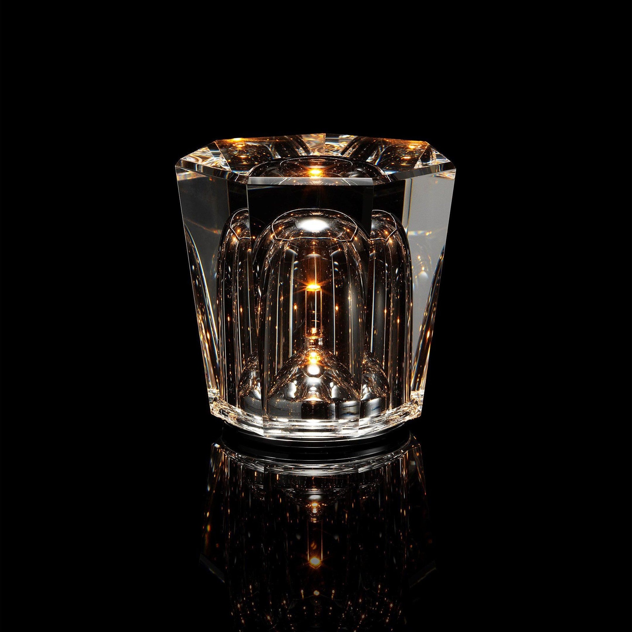 Kryształowa Lampka Stołowa | Elegancka Lampka LED z Funkcją Ładowania USB