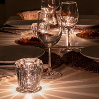 Kryształowa Lampka Stołowa | Elegancka Lampka LED z Funkcją Ładowania USB