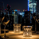 Kryształowa Lampka Stołowa | Elegancka Lampka LED z Funkcją Ładowania USB