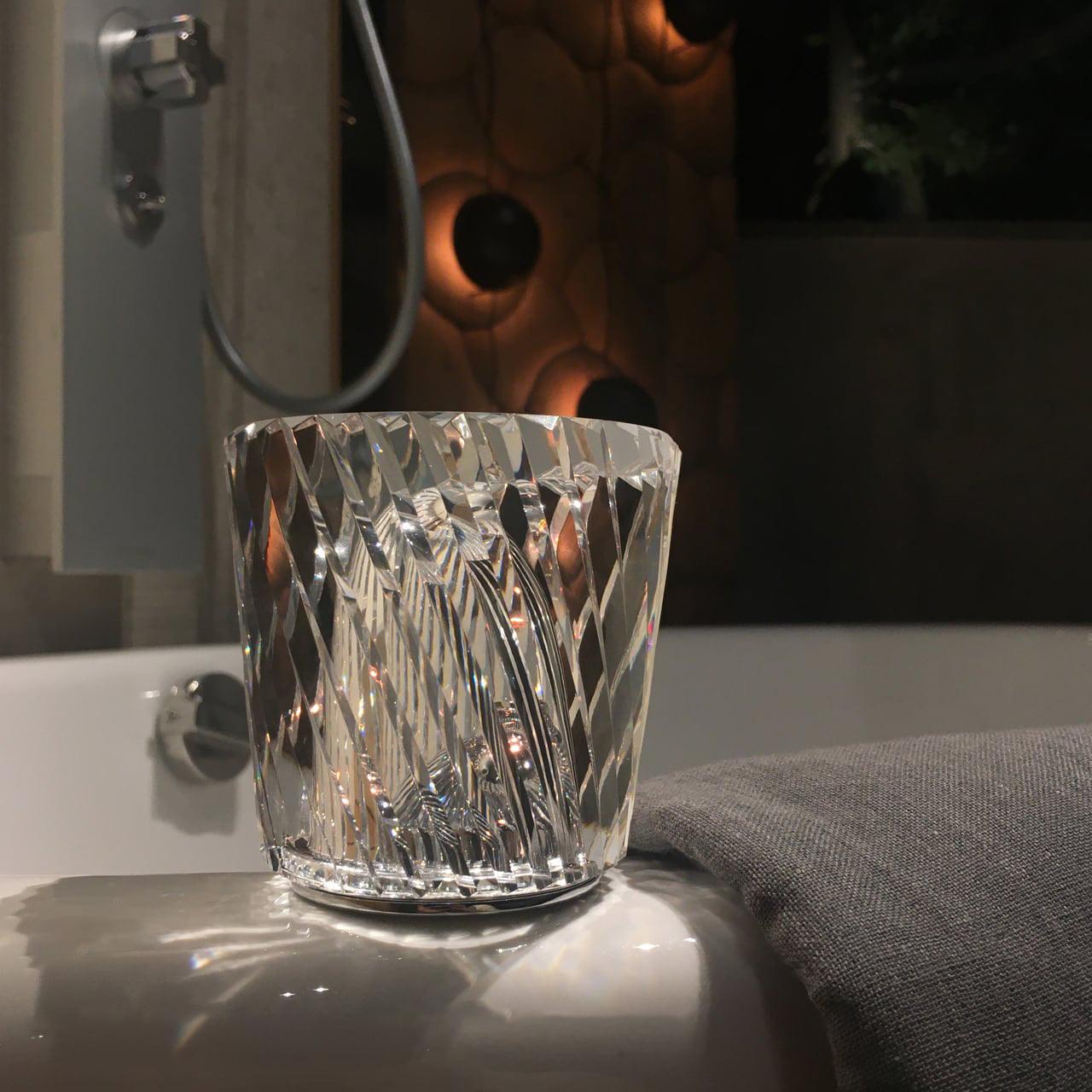 Kryształowa Lampka Stołowa | Elegancka Lampka LED z Funkcją Ładowania USB