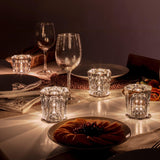 Kryształowa Lampka Stołowa | Elegancka Lampka LED z Funkcją Ładowania USB