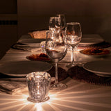 Kryształowa Lampka Stołowa | Elegancka Lampka LED z Funkcją Ładowania USB