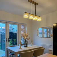 Nowoczesny Żyrandol Sufitowy z Kloszami Szklanymi | Designerska Lampa nad Stół