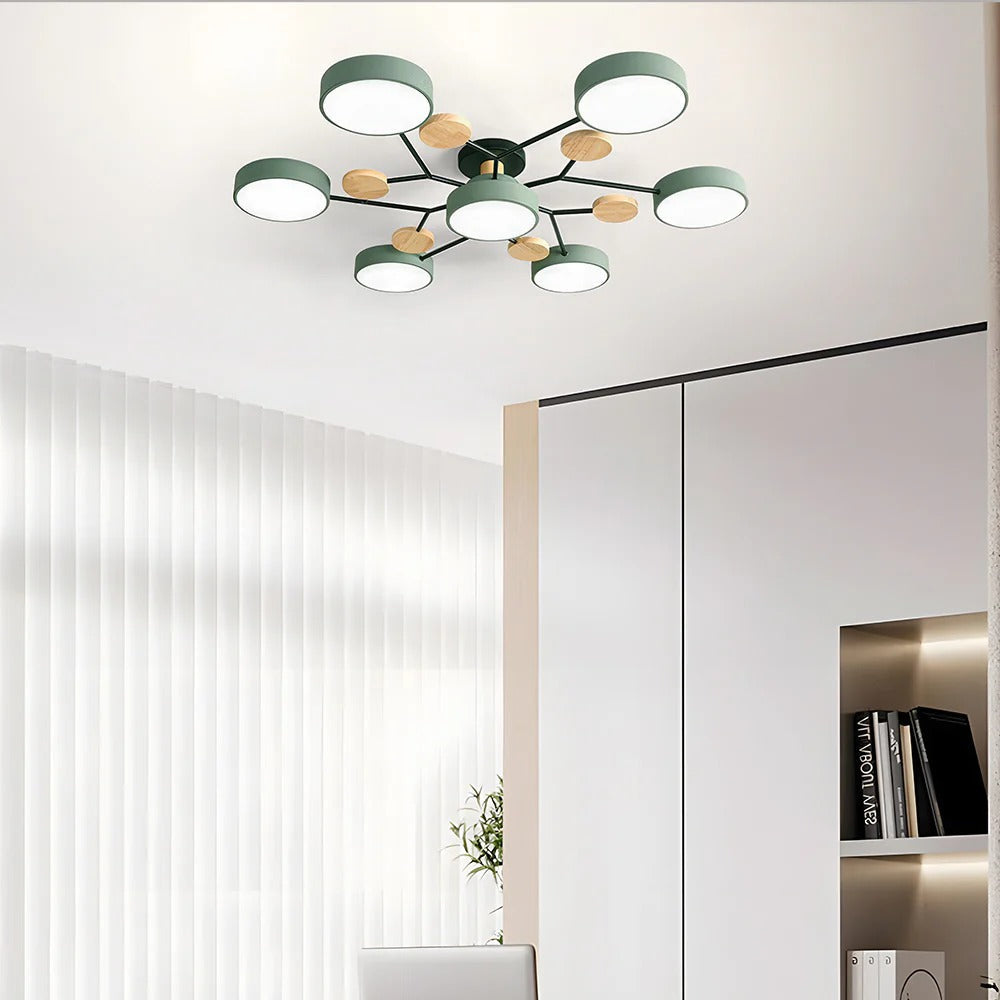 Nowoczesna Lampa Sufitowa LED w Stylu Półplafonu | Designerski Żyrandol do Salonu