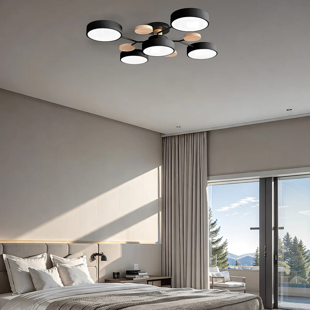 Nowoczesna Lampa Sufitowa LED w Stylu Półplafonu | Designerski Żyrandol do Salonu