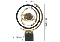 Figurka dekoracyjna czarno-złota | Nowoczesna dekoracja z marmurem