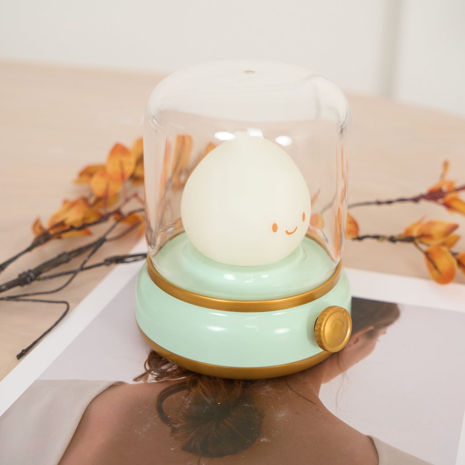 Vintage’owa Lampka LED | Regulowana Lampka Nocna na Stolik lub Biurko