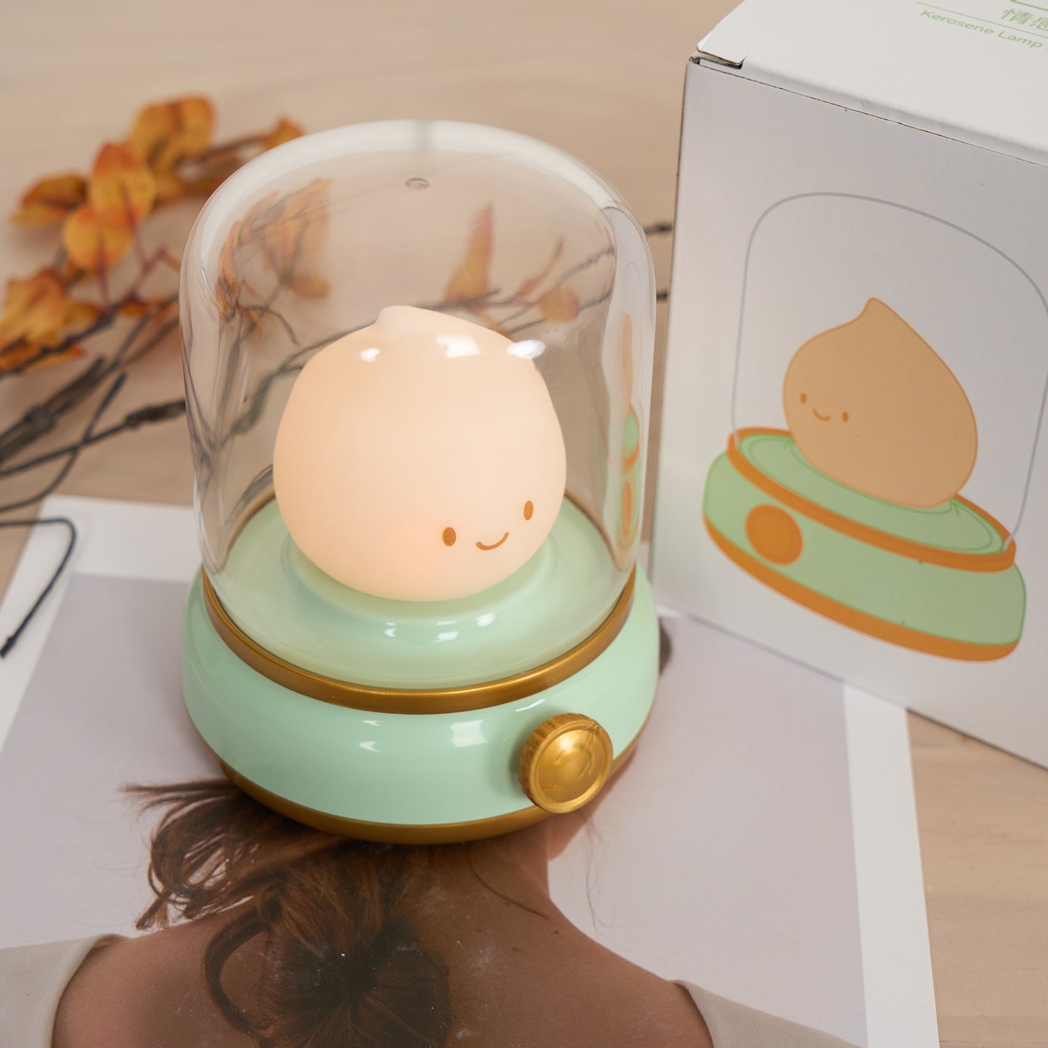 Vintage’owa Lampka LED | Regulowana Lampka Nocna na Stolik lub Biurko