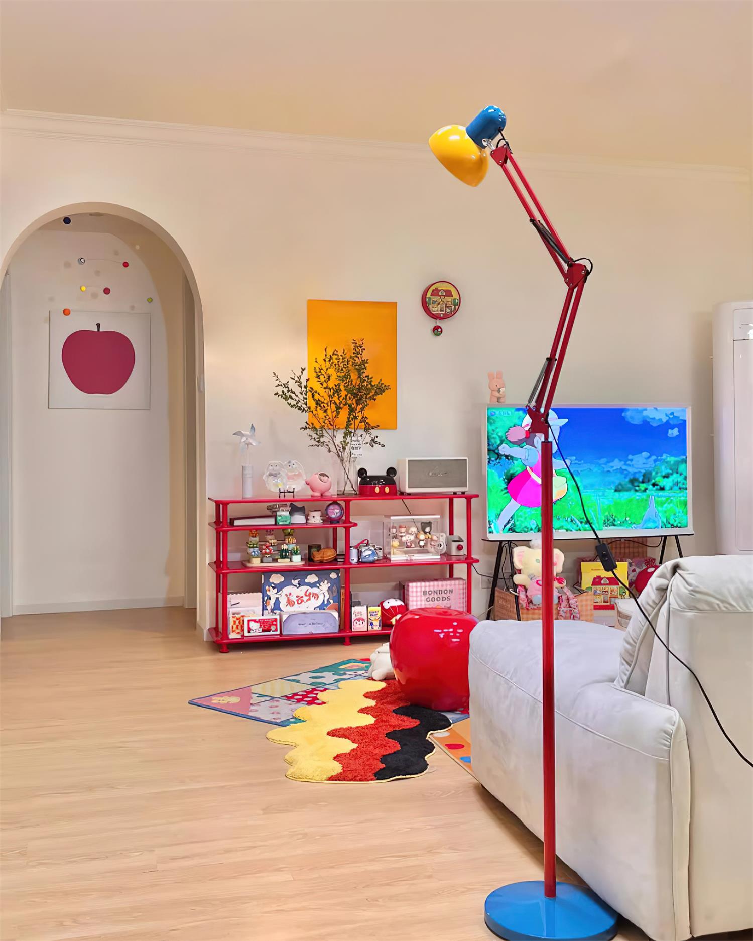 Regulowana Nowoczesna Lampa Podłogowa | Kolorowe Oświetlenie do Salonu