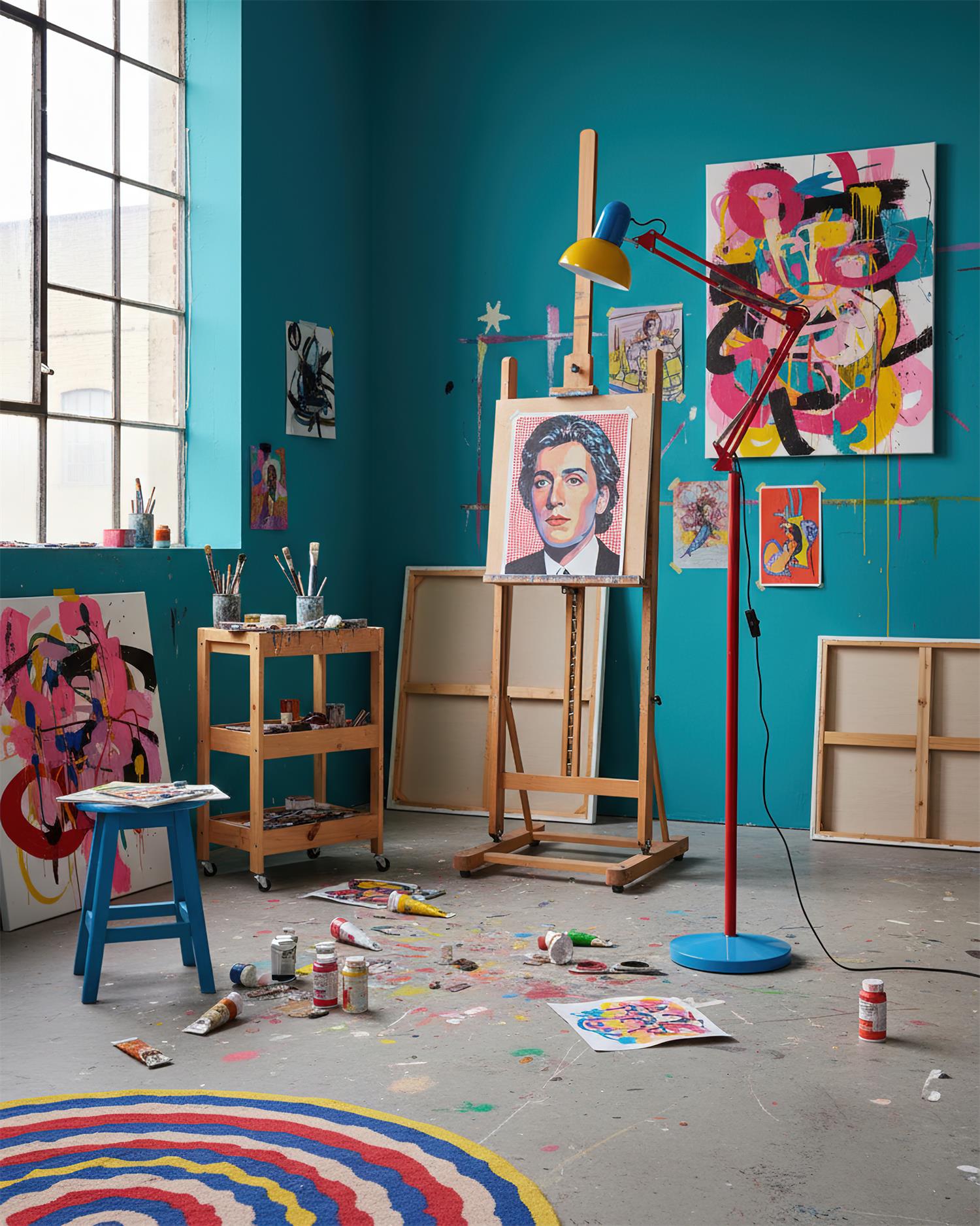 Regulowana Nowoczesna Lampa Podłogowa | Kolorowe Oświetlenie do Salonu