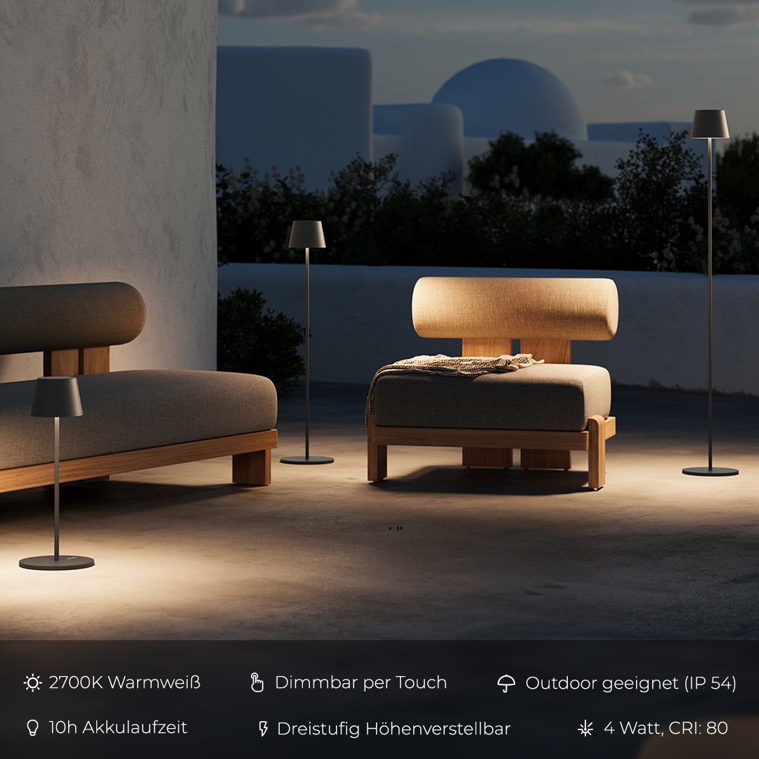 Lampa Stojąca LED Bezprzewodowa z Akumulatorem | Nowoczesna Lampa Podłogowa