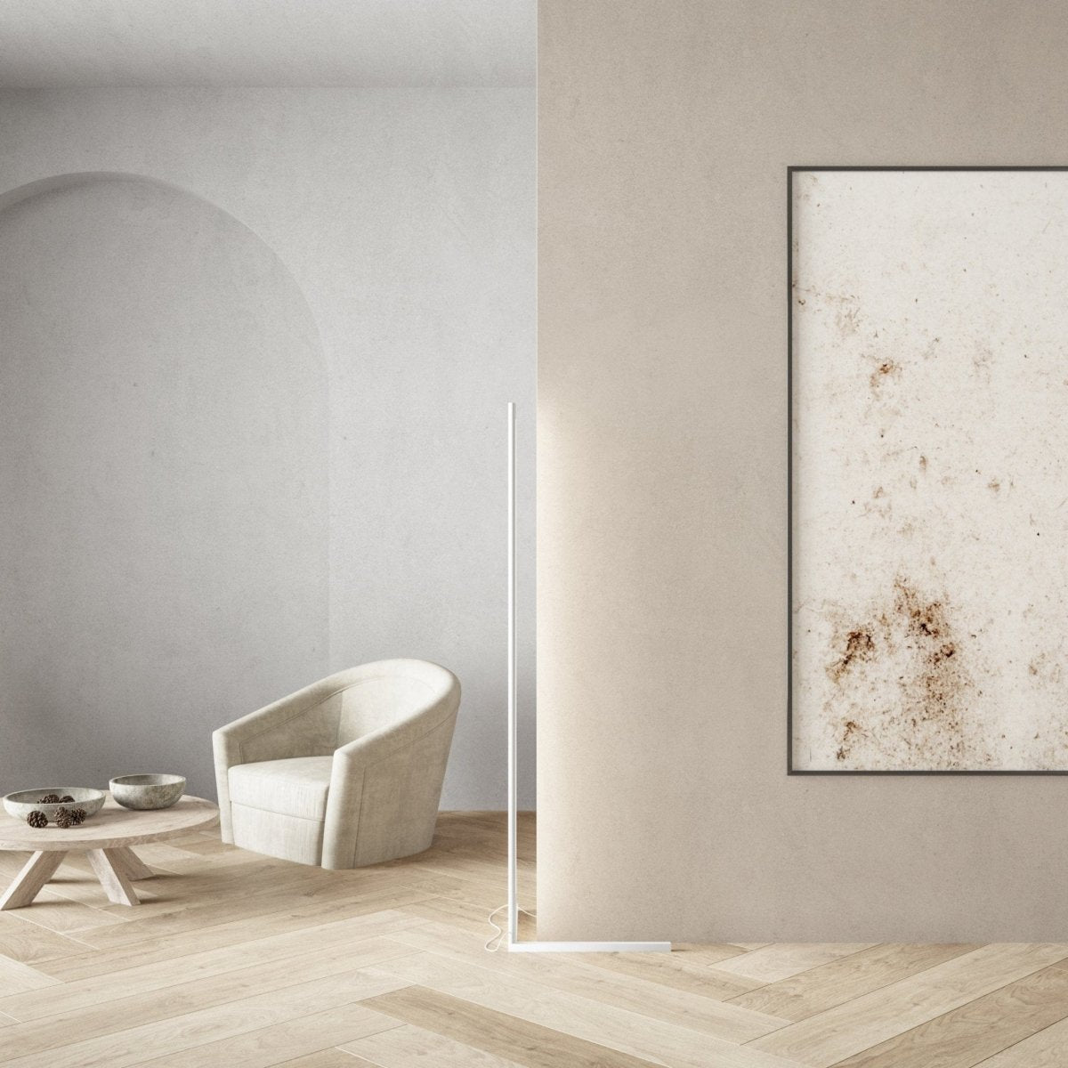 Lampa stojąca LED | Minimalistyczny design czarny