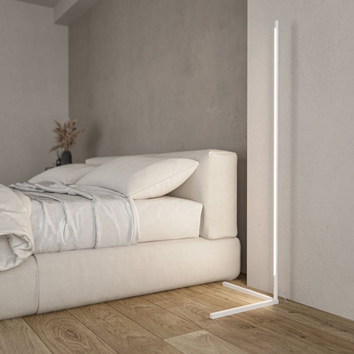 Lampa stojąca LED | Minimalistyczny design czarny