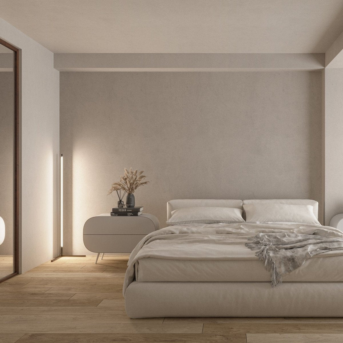 Lampa stojąca LED | Minimalistyczny design czarny