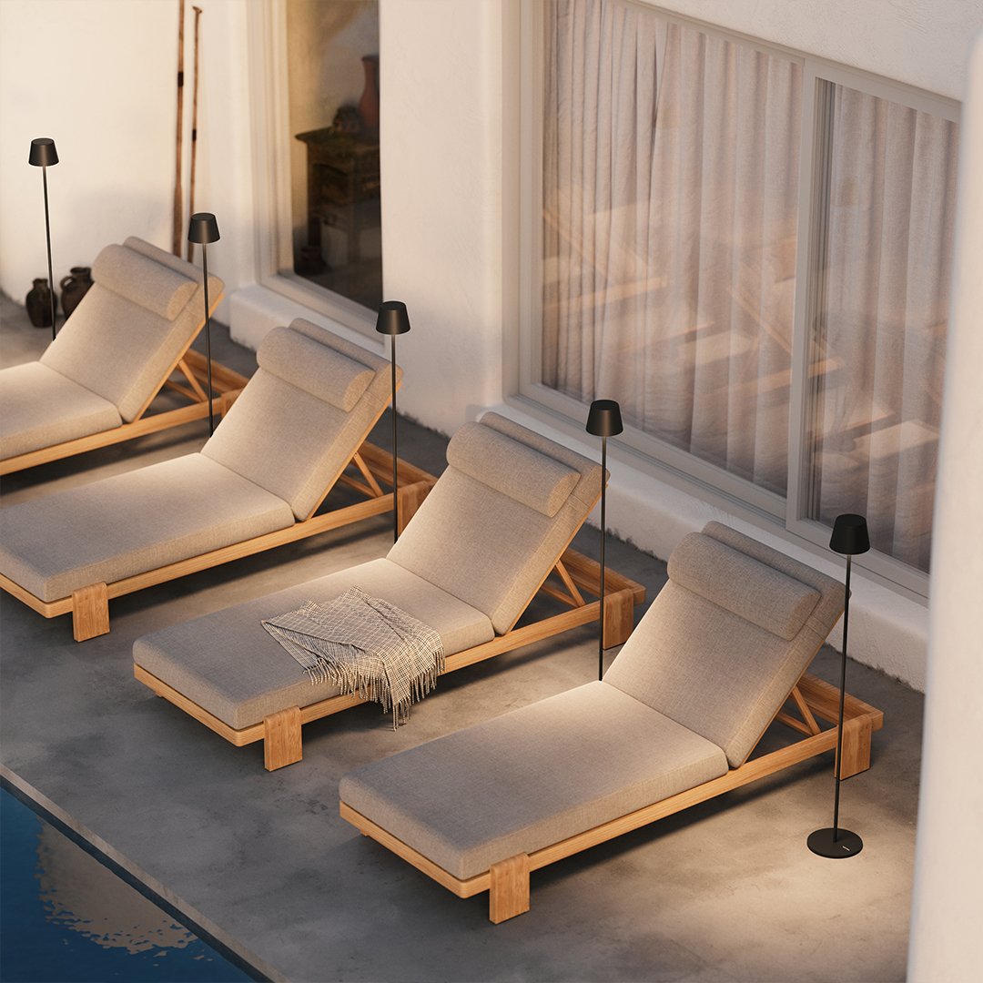 Mobilna lampa stojąca LED | Do wnętrz i na zewnątrz