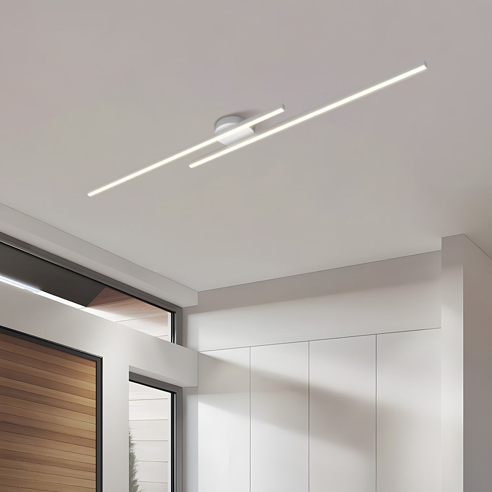 Nowoczesna Lampa Sufitowa LED w Podłużnym Stylu | Minimalistyczny Plafon do Salonu
