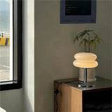 Lampa Stołowa Bauhaus ze Szklanym Kloszem | Minimalistyczna Lampka Nocna